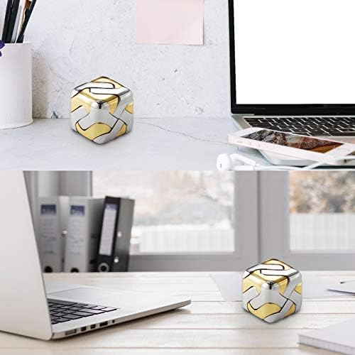 3D Brain Teasers Metal Puzzles Toy, Mind Puzzles for Adults Hand Smart Gifts for Boy and Girls Gold and Silver - Image 5