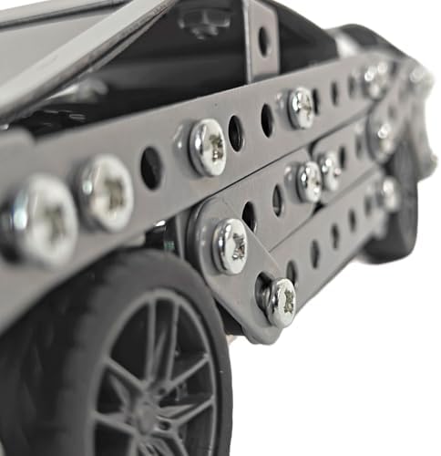 Metal Model Car Kit for Adults - DIY Stainless Steel Puzzle - 3D Mechanical Engineering Toy, Inspired Collectible, Stem Building Set for Kids, Teens & Men - Image 4