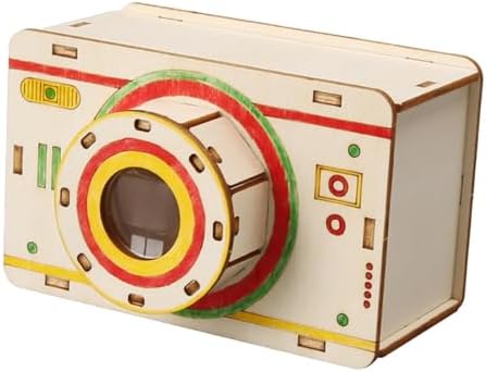 DIY Camera Model Science Kit for Students | STEM Educational Toy for Learning Optical Principles | Wooden Construction | 4.72x3.27x2.99 inch - Image 2