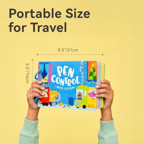 Number Tracing Pad, 30 Pages 123 Handwriting Book, Reusable & Erasable Pen Control Practice Montessori Educational On The Go Toy and Learning Tool for Road Trip Airplane Travel - Image 5