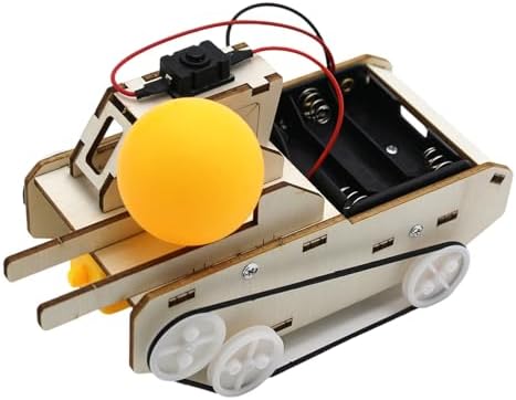 Classroom Science Toy Tracked Vehicle Assembly with Circuit Layout Track Bands Wheel for Group Demonstration Wooden Car Project Science Toy Vehicle Model Track Wheel Assembly Classroom Activity Maker by Unknown