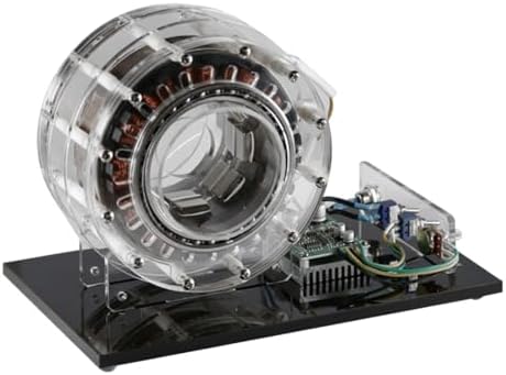 Shaftless Brushless Motor Demonstration Model, Open-Structure Electromagnetic Teaching Device with Adjustable Speed, Forward Reverse Rotation and STEM Engineering Display by Unknown