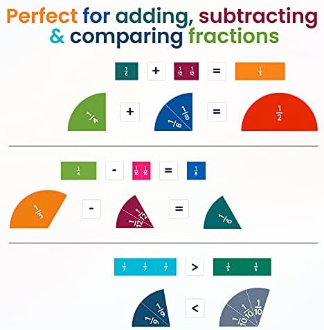 Oyster&Pop Magnetic Fraction Tiles & Circles - Large Manipulatives Set - Image 6