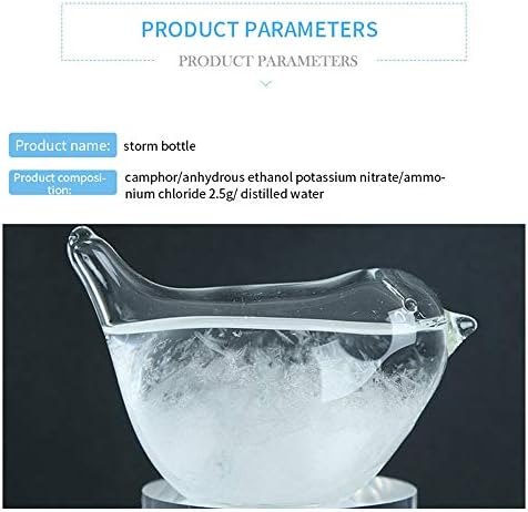 Hovico Storm Glass Weather Forecaster, Water Drop Weather Predictor, Drop-Shaped Glass Barometer, Home and Office Decorative Glass Bottles (B) - Image 5