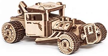 EWA Eco-Wood-Art Vehicles Set 5-in-1 Wooden 3D Puzzle, Mechanical 3D Puzzles for Adults, 364-Piece, with Wind-Up Rubber-Band Motors - Image 4