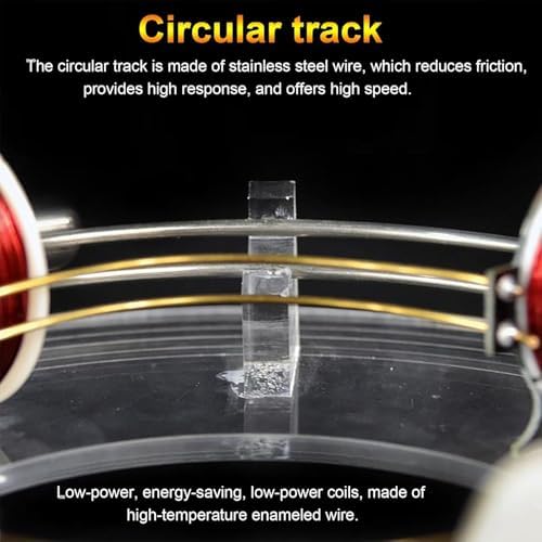 Electromagnetic Accelerator 6 Coil Ring, 24V Brushless Cyclotron Motor, Physics Aid Model, Low Power Coil for Experimental Teaching and DIY Gifts - Image 4