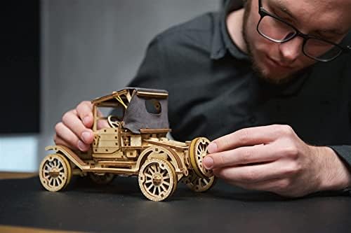 UGEARS Retro Car Model T 3D Wooden Puzzles for Adults - Wooden Model Kits for Adults Model Classic Car Kits Hobbies for Men Models for Adult to Build Brain Teaser, Hobby Set - Image 4