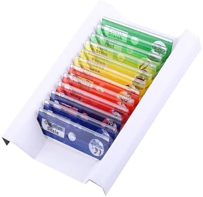 12PCS Prepared Microscope Slides, Plastic Colored Biological Sample Biology Slides Root Viewer Kit Microscope Accessories for Students Education (Mix Color) - Image 3