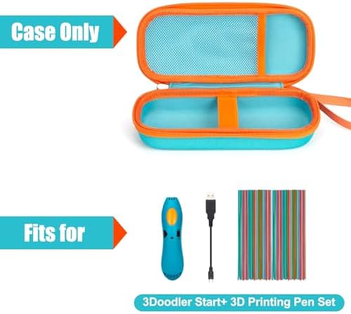 Case for 3Doodler Start+ Essentials(2023-2025) for 3D Pen Set for Boys & Girls, Art Activity Set Storage Organizer for Educational STEM Toy Holder Filament Refill DoodlePad and Cable(Case Only) - Image 2