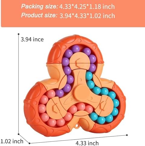 YUDANSI Magic Bean Puzzle Toy, Rotating Magic Bean & Fidget Cube 2-in-1, Rotating Magical Cube Fidgets Gift for Kids Boys Girls Age 3+, 5-7, 8-12, Brain Teaser Fingertip Toys for Teens Adults - Image 6