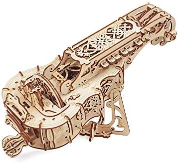 UGEARS Hurdy-Gurdy Musical Instrument 3D Wooden Puzzles for Adults - Wooden Model Kits for Adults Medieval Hurdy Gurdy Instruments Folk Instruments for Adult Brain Teaser, Hobby Set by UGEARS-ModelingJoy
