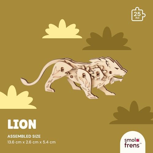 3D Wooden Puzzles for Kids Ages 8+, 6 Pack Animal Puzzles, FSC-Certified Wood, Plastic-Free Toy, STEM Kit for Kids Teens Adults, Wood Craft Model Kit, Individually Wrapped Party Favors - Exotic Frens - Image 6