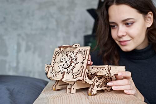 UGEARS Antique Box 3D Wooden Puzzles for Adults - Wooden Model Kits for Adults Puzzle Box DIY Kits for Adult Mechanical Models Brain Teaser, Hobby Set Home Decoration - Image 6