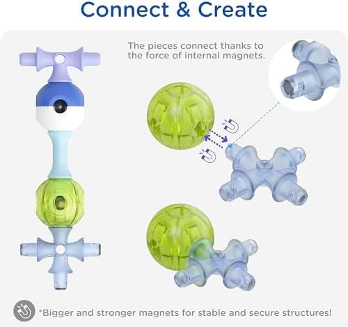 Magnetic Building Set for Kids, STEM Educational Toys for 3+ Year Old Boys and Girls, Space Planet Blocks - Image 4