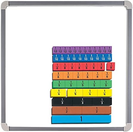 Educational Insights Foam Magnetic Fraction Strips for Kids Ages 6+ by EducationalInsights