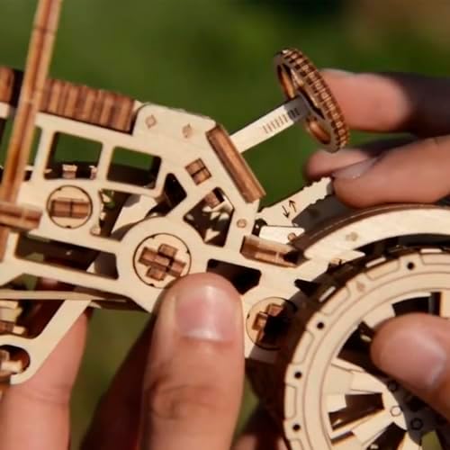 WOODEN.CITY Tractor 3D Puzzles for Adults – Mechanical Farm Tractor Model for Adults & Teens, 148-Piece DIY Kit with Moving Wheels, Made in EU - Image 2