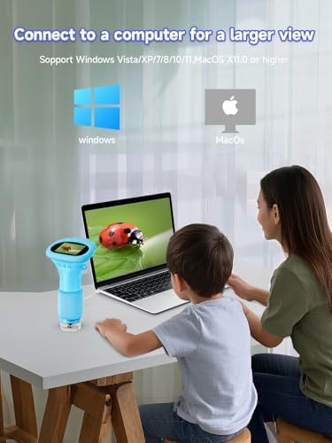Microscope for Kids 1000X Handheld Digital Miniscope Stem Toys Gifts - Image 6