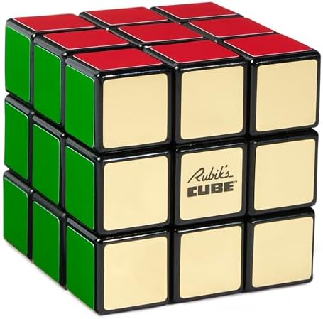 Rubik’s Cube, Special Retro 50th Anniversary Edition, Original 3x3 Cube Collectible & Desk Décor, Problem-Solving Brain Teaser, Fidget Toy, Sensory Puzzle for Adults, Teens, Kids, for Ages 8 & Up by Rubiks