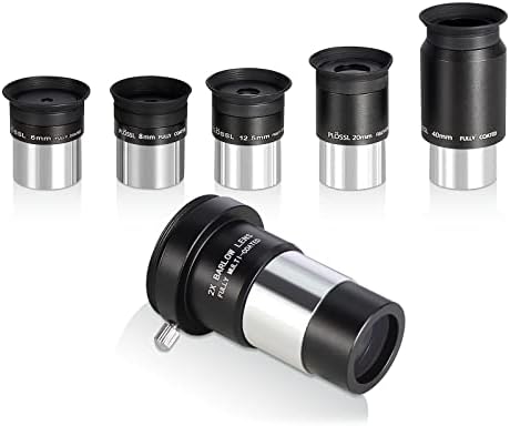 CelticBird 1.25" Eyepiece and Filter Set with a Carry Case-Telescope Accessory Kit (13 Piece) - 5pcs Plossl Eyepieces & 5pcs Color Filters & a 2X Barlow Lens & a Moon Filter & a Polarizing Filter - Image 4