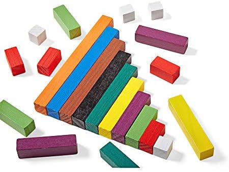 hand2mind Wooden Cuisenaire Rods with Trays, Math Manipulatives, Montessori Math Rods, Math Counters, Math Blocks, Counting Blocks, Montessori Math, Fraction Bars, Number Rods (Set of 6) - Image 6