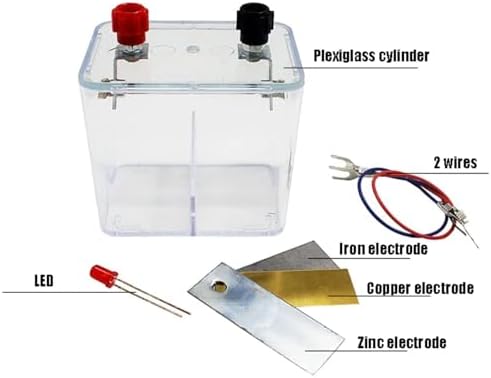 Galvanic Cell Experiment Kit - Battery Simulation Device with Copper/Iron/Zinc Electrodes, Chemistry Lab Teaching Equipment for Redox Reactions - Image 5