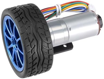 DIY Encoder Gear Motor with Mounting Bracket 65mm Wheel Kit, JGA25-371 Metal Gears DC12V for Smart Car Robot Printer Machinery Equipment (Speed ​​30) - Image 7