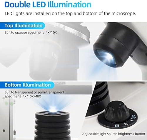 SWIFT Microscope for Adults 80X-2000X Compound Monocular Kit - Image 5