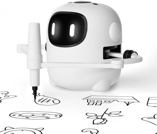 RIVGOT Drawing Robot for Kids with 150 Cards, Voice Interactive Educational Drawing Machine, Montessori Painting Learning Toys for 3 4 5 6 7 8 Year Old Boys Girls Birthday Party by Unknown