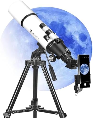 Telescopes for Adults Astronomy, 80mm Aperture 600mm Refractor Telescope for Kids & Beginners, Compact and Portable Travel Telescopio with Backpack - Image 2