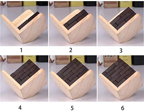 AHYUAN Wooden Brain Teaser Puzzles Cube Stocking Stuffers Wooden Puzzles T-Shaped Jigsaw Logic Puzzle Educational Games Toy for Kids and Adults (Coffee) - Image 5