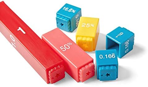 hand2mind Rainbow Fraction Tower Equivalency Cubes, Set of 15 - Image 7