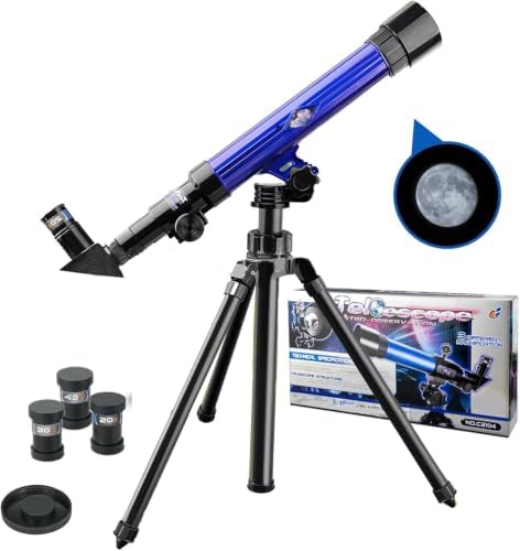 Ideal Swan Telescope for Kids 20x 30x 40x Beginner Spyglass Telescopic Blue by IdealSwanBeauty
