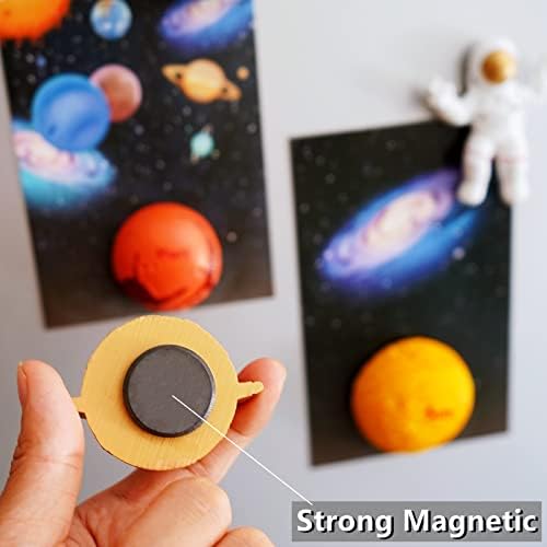 13PCS Space Magnet Set - 3D Solar System Planet Toys with Sun, 8 Planets, Moon, Pluto, Astronaut - Strong Magnets for Fridge, Lockers & Room Decor - Gift Box Included - Image 6