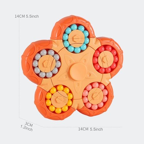 YUDANSI Magic Bean Puzzle Toy, Rotating Magic Bean & Fidget Cube 2-in-1, Rotating Magical Cube Fidgets Gift for Kids Boys Girls Age 3+, 5-7, 8-12, Brain Teaser Fingertip Toys for Teens Adults - Image 2