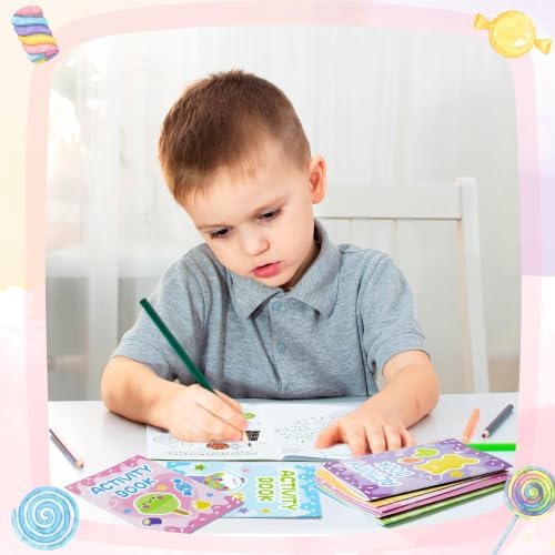 Bulk Candy Activity Books, 48Pcs Mini Game Coloring Book Set for Kids - Image 2