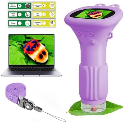 WINWEND Kids Microscope Pocket Microscope -1000X Portable Microscope for Kid | Photo and Video Mini Microscopes | 2'' Digital Little Scientist Microscopes for 3-10 Age Years Old Boys Girls Toys Gifts by WINWEND