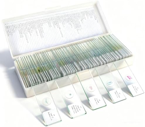 Microscope Slides with Specimens - 60 Prepared Slides for Kids, Teens & Adults, Biology & Microbiology Learning Kit (60 Microscope Slides with Specimens) by Unknown