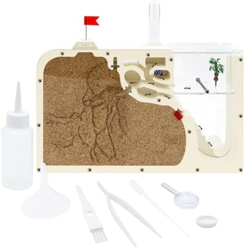 Ant Farm Castle - Ant Farms for Kids with Yellow Sand Complete Tool Kit, Live Ants Habitat Science Kit - Great Gift for Boys, Girls and Student by Unknown