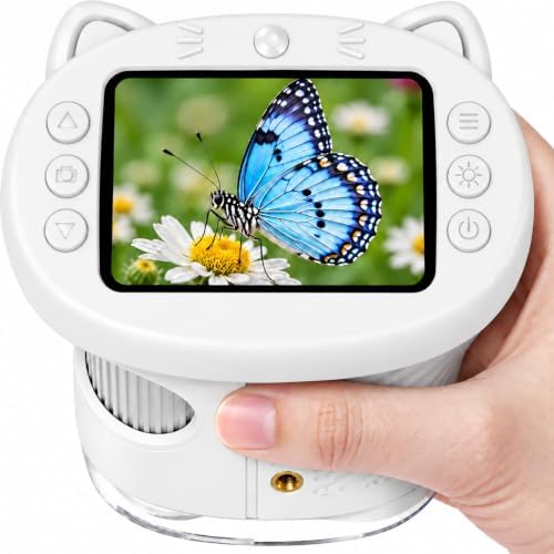 1000X Handheld Digital Microscope for Kids (White) by ASPOVENTOYS