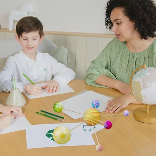 24PCS Solar System Model Foam Ball Project Kit, Planet Model Crafts Includes 14 Sized Polystyrene Spheres Balls, 9.5" Bamboo Sticks for School Science Projects - Image 7