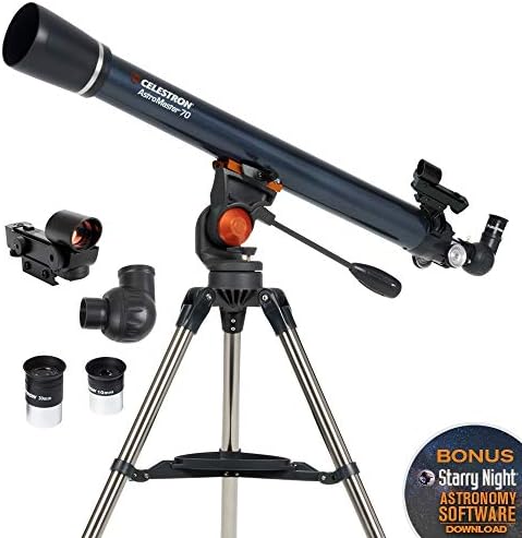 Celestron AstroMaster 70AZ Refractor Telescope for Moon & Planet Viewing - Image 2
