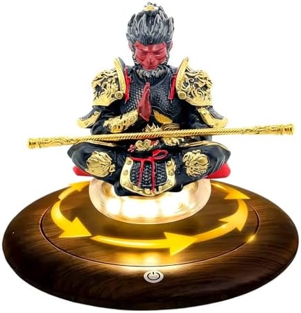 Levitating Display, 360°Magnetic Levitation Rotating Base Black Myth Floating Decor with Touch LED Light Magnetic Floating Display Kit & Figure Stand for Collectibles, Kids, Adults by Unknown