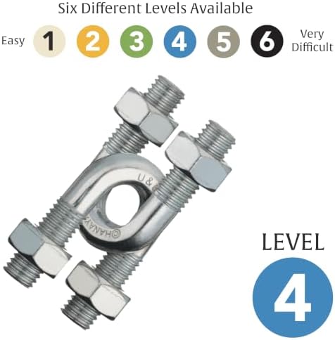 BePuzzled |U&U Hanayama Metal Brainteaser Puzzle Mensa Rated Level 4, for Ages 12 and Up - Image 3