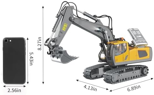 PREPOP RC Excavator, Remote Control Construction Toy Vehicle - Image 3