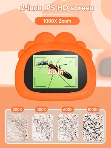 Microscope for Kids 1000X Handheld Digital Miniscope Stem Toys Gifts - Image 2