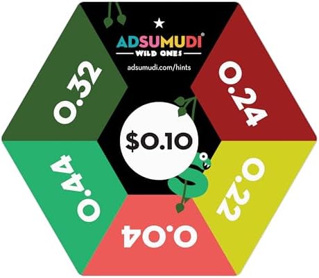 Evermade Adsumudi Math Game - Wild Ones - The Wildly Fun Game for Kids to Tame Fractions, Decimals, Money, Big Numbers and Mental Math - Great for Ages 9 and Up - Image 6