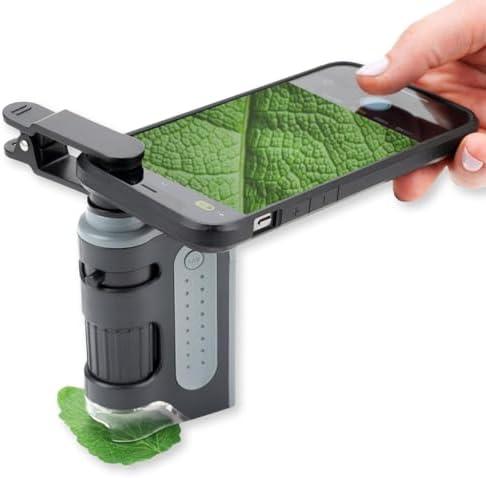 Carson MicroBrite Pro Kit with Pocket Microscope & Smartphone Adapter Clip by Carson