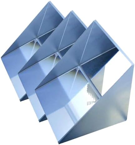 25 mm Glass Right Angle Triangle Prism, Coated Reflecting Prism, Right Angle Prism Mirror, Component for Precision Optical Instruments (Pack of 3) by Labnique