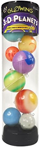 Glow in the Dark 3D Planets Tube, Solar System Décor Kit, Ages 5+ by UniversityGames