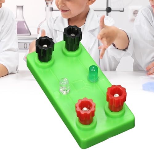 Emitting Diode Experiment Props STEM Physics Electric Circuit Board Learning Tool for Student Teacher Light Emitting Diode Colorful Neon Bulb Physics and Electricity Experimental Equipment - Image 2